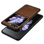 SULADA For Samsung Galaxy Z Flip7 FE 5G / Z Flip6 5G Case PU Leather+TPU+PC Back Phone Cover