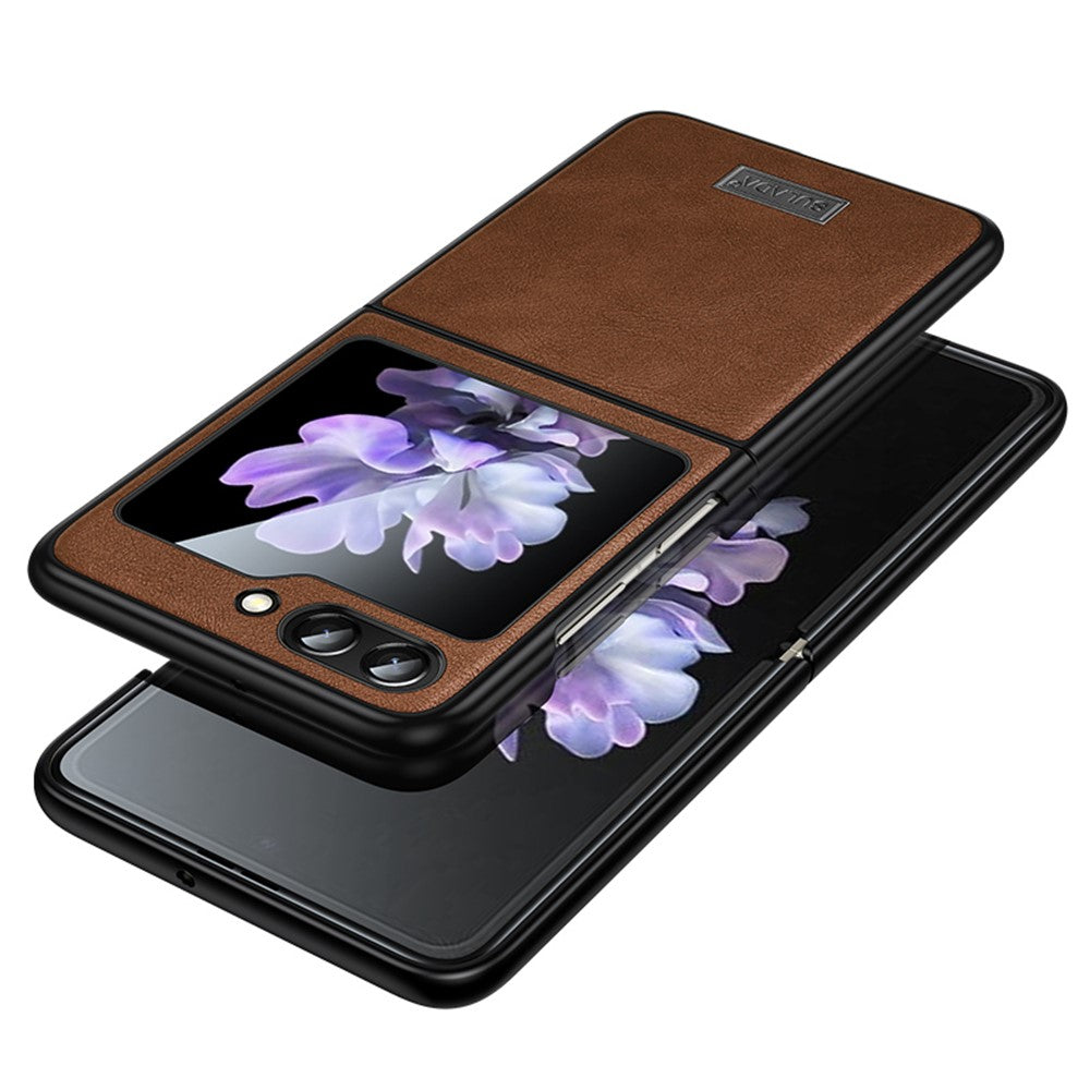 SULADA For Samsung Galaxy Z Flip7 FE 5G / Z Flip6 5G Case PU Leather+TPU+PC Back Phone Cover