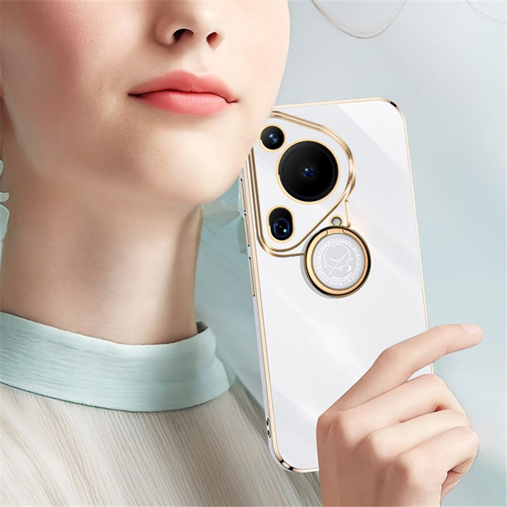 XINLI For Huawei Pura 70 Ultra Case Kickstand Electroplating TPU Phone Cover