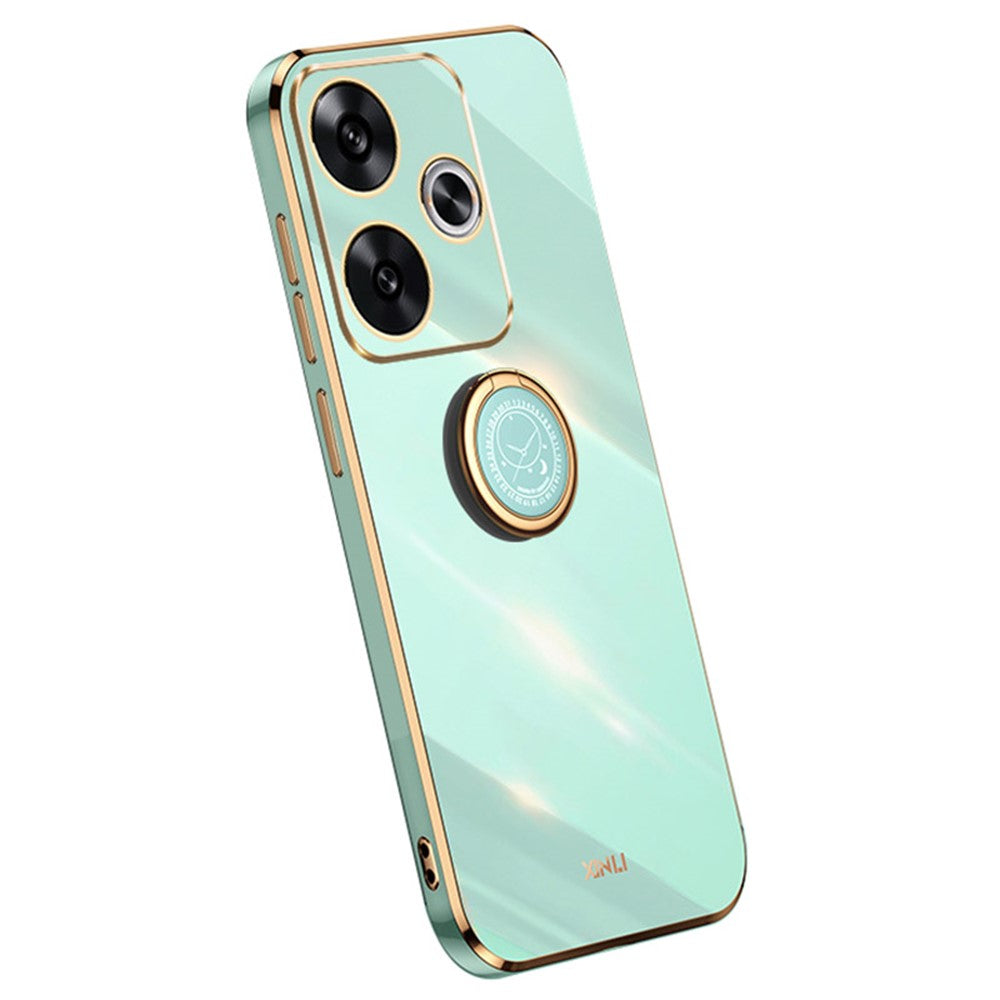 XINLI For Xiaomi Redmi Turbo 3 5G / Poco F6 5G Electroplated Case Soft TPU Cover with Kickstand