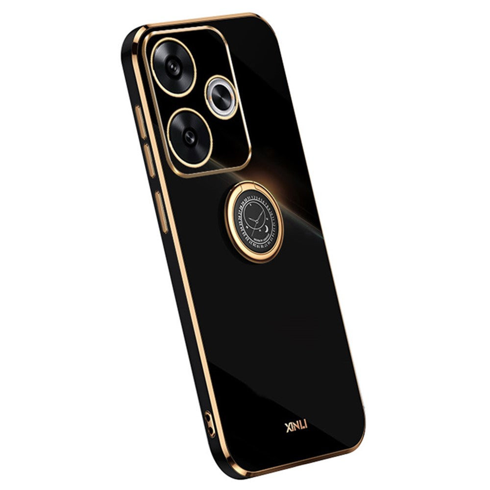 XINLI For Xiaomi Redmi Turbo 3 5G / Poco F6 5G Electroplated Case Soft TPU Cover with Kickstand