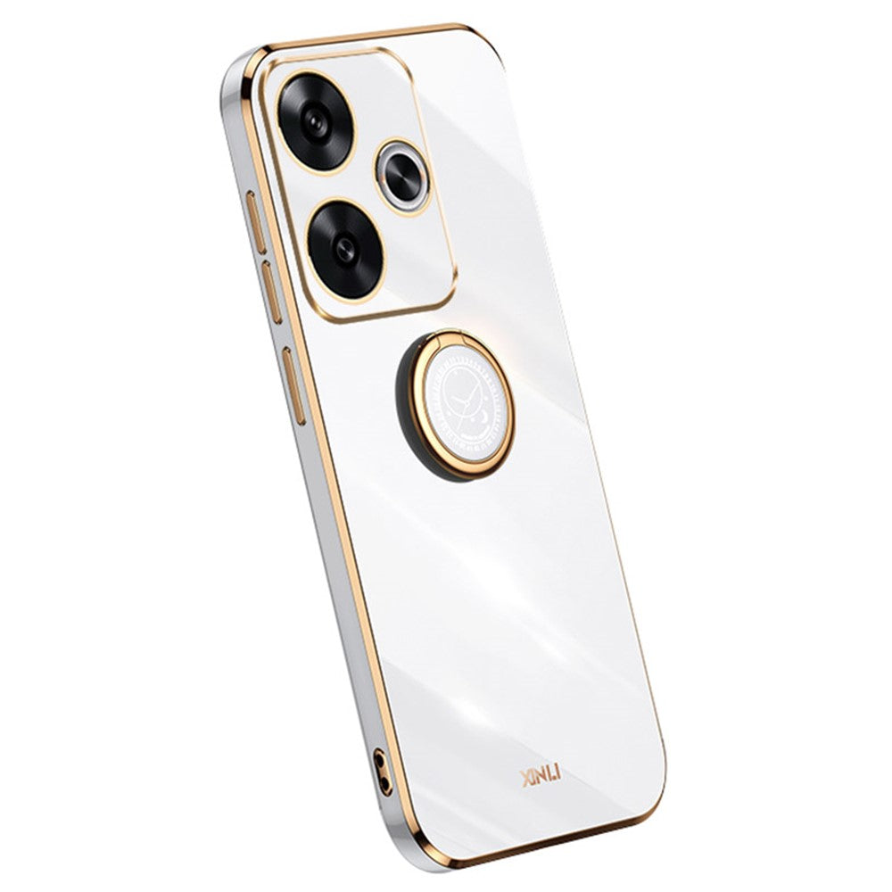 XINLI For Xiaomi Redmi Turbo 3 5G / Poco F6 5G Electroplated Case Soft TPU Cover with Kickstand
