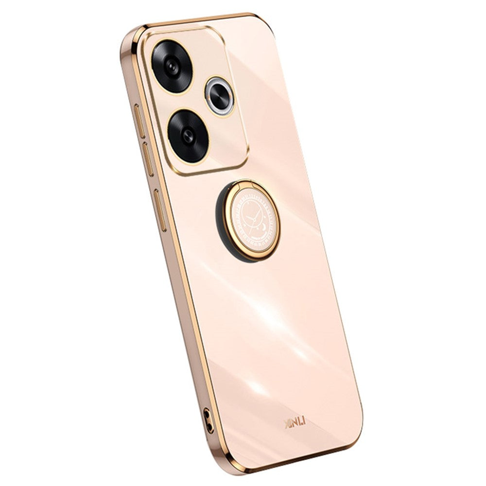 XINLI For Xiaomi Redmi Turbo 3 5G / Poco F6 5G Electroplated Case Soft TPU Cover with Kickstand