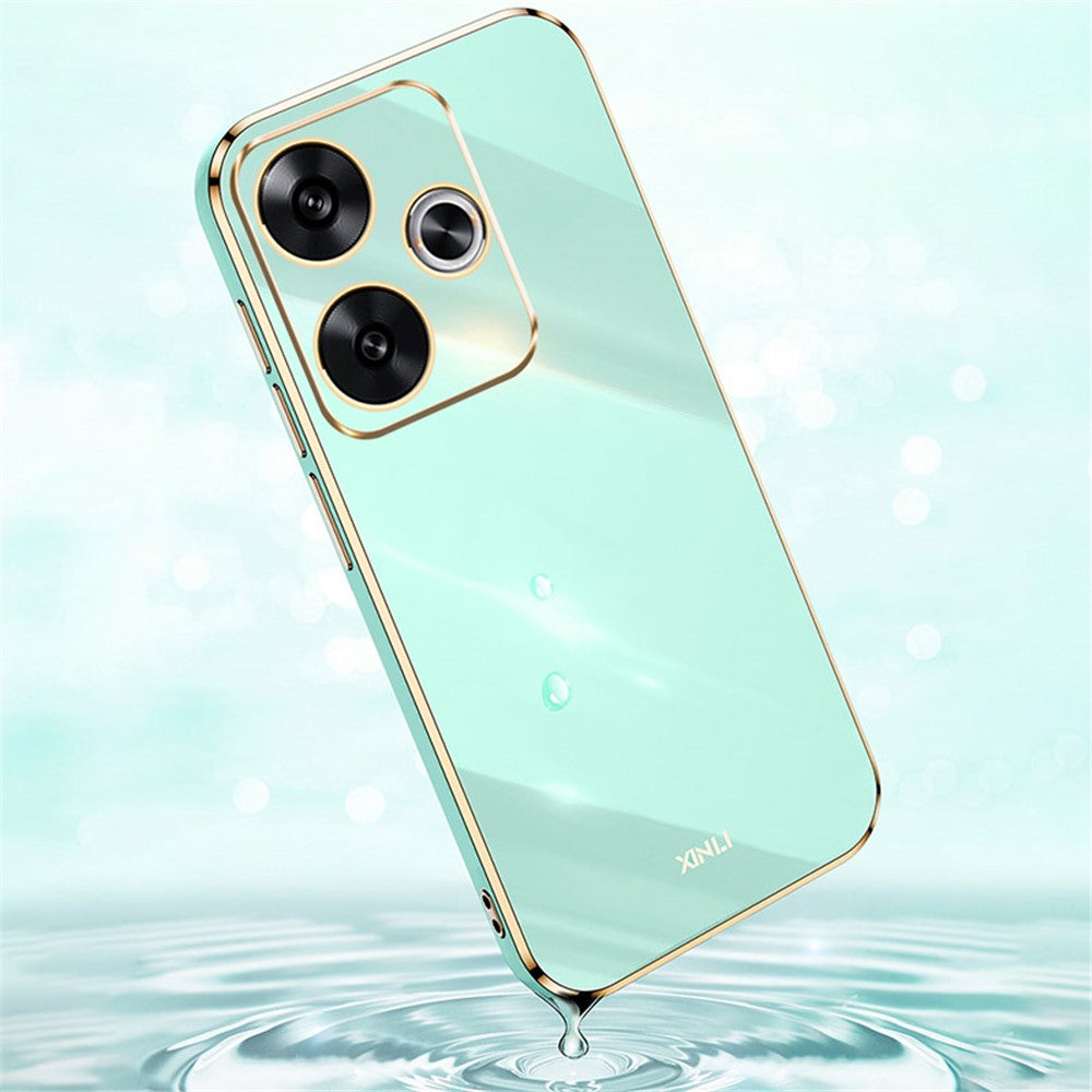 XINLI For Xiaomi Redmi Turbo 3 5G / Poco F6 5G Case TPU Phone Cover Electroplating Edge