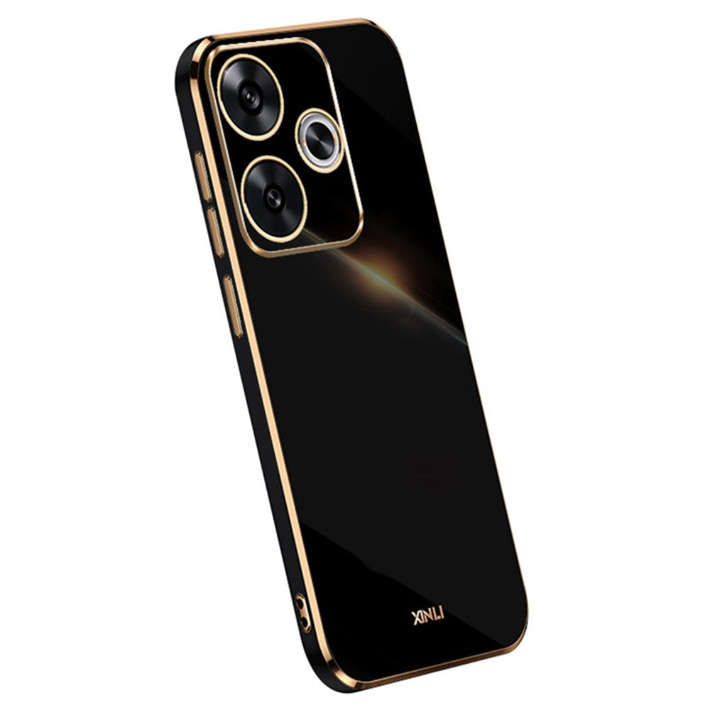 XINLI For Xiaomi Redmi Turbo 3 5G / Poco F6 5G Case TPU Phone Cover Electroplating Edge