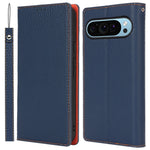 For Google Pixel 9 Pro XL Case Litchi Texture Genuine Cow Leather Phone Cover