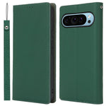 For Google Pixel 9 Pro XL Case Litchi Texture Genuine Cow Leather Phone Cover