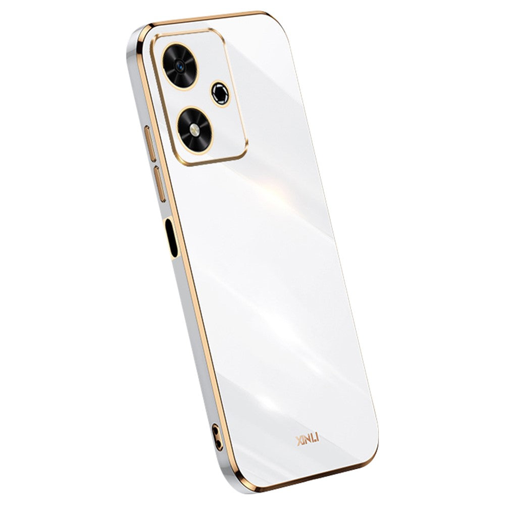 XINLI For Honor Play 50 Case TPU Soft Phone Cover Electroplating Gold Border