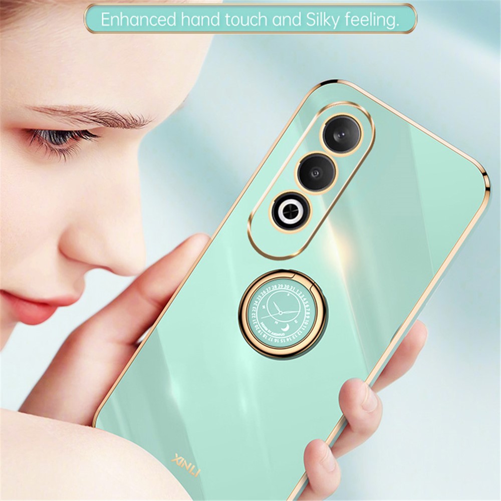 XINLI För Oppo K12 Skal TPU mobilskydd Roterbar Ringhållare