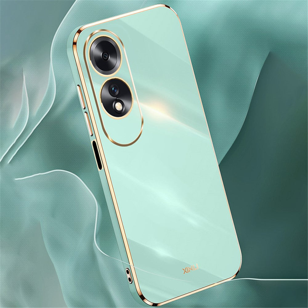 XINLI For Oppo A60 4G Case Soft TPU Electroplating Shockproof Phone Cover