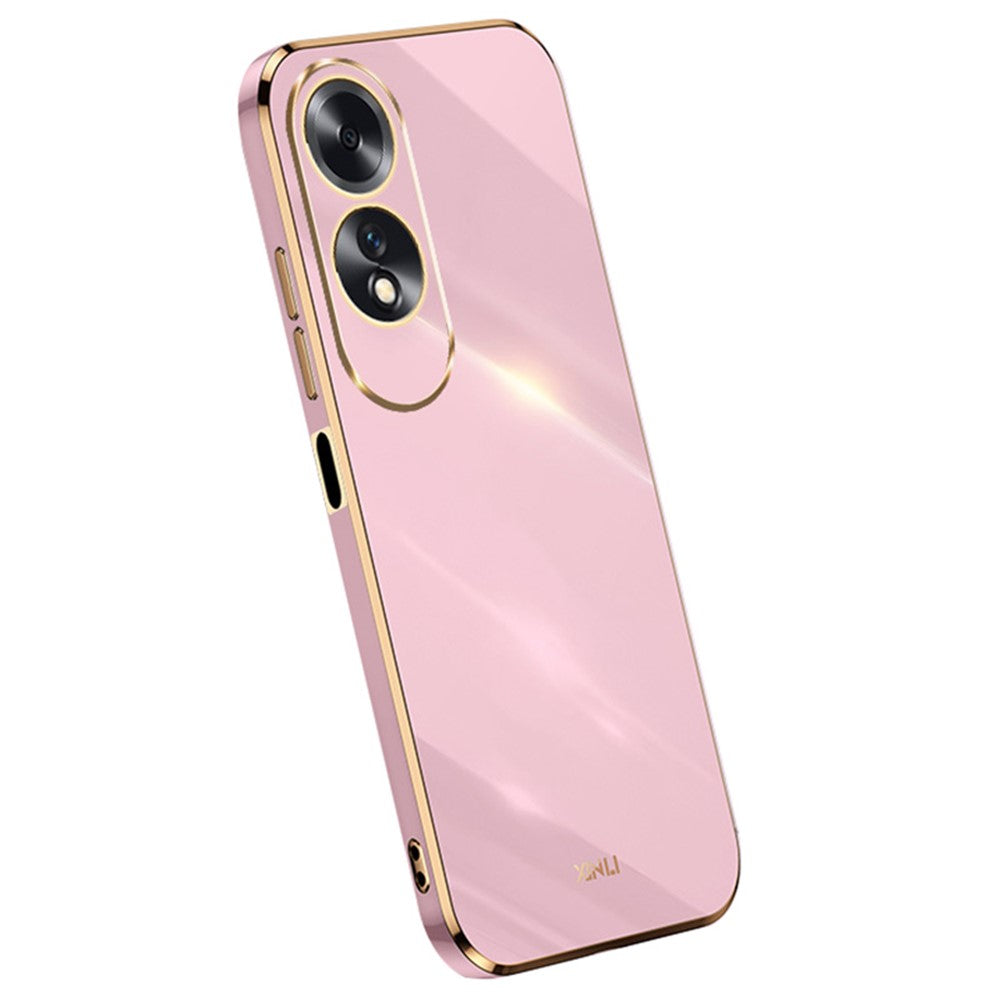 XINLI For Oppo A60 4G Case Soft TPU Electroplating Shockproof Phone Cover