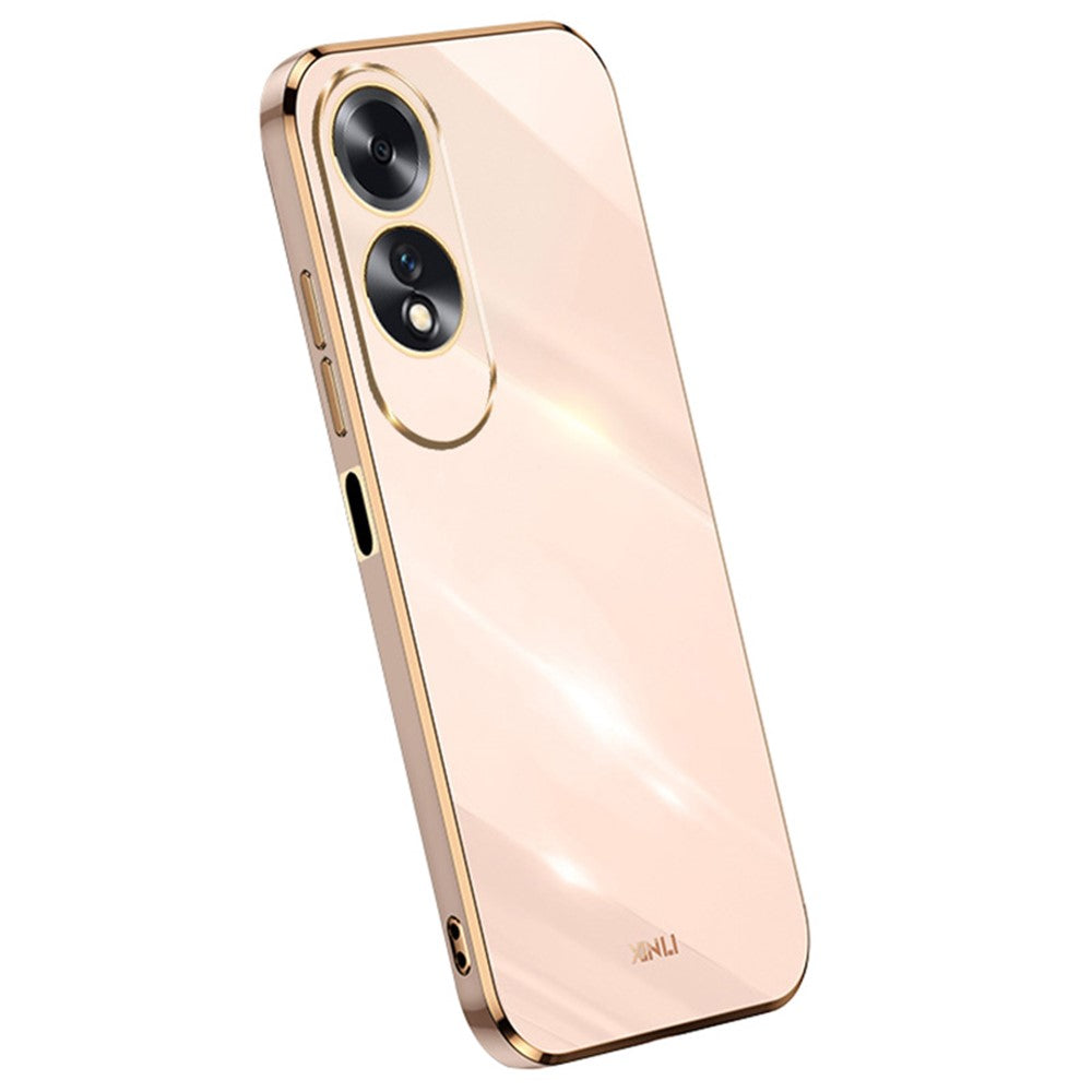XINLI For Oppo A60 4G Case Soft TPU Electroplating Shockproof Phone Cover