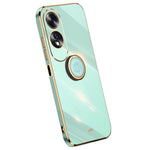 XINLI For Oppo A60 4G Case Kickstand Electroplating Gold Edge TPU Phone Cover