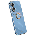XINLI For Oppo A60 4G Case Kickstand Electroplating Gold Edge TPU Phone Cover