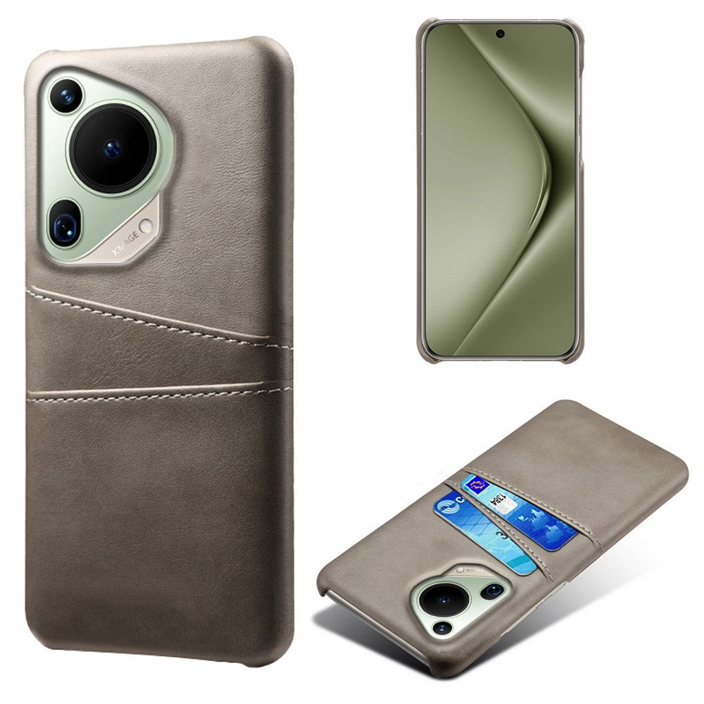 For Huawei Pura 70 Ultra Case with Dual Card Slots PU Leather + Hard PC Shell Ultra Thin