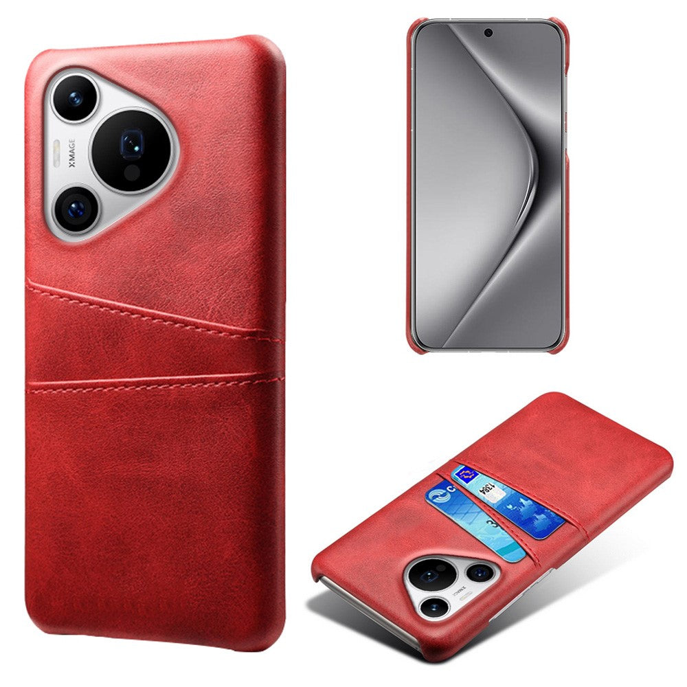 For Huawei Pura 70 Pro / Pura 70 Pro+ Case Dual Card Holder Leather+PC Phone Cover