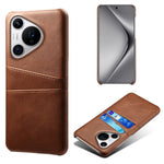 For Huawei Pura 70 Pro / Pura 70 Pro+ Case Dual Card Holder Leather+PC Phone Cover