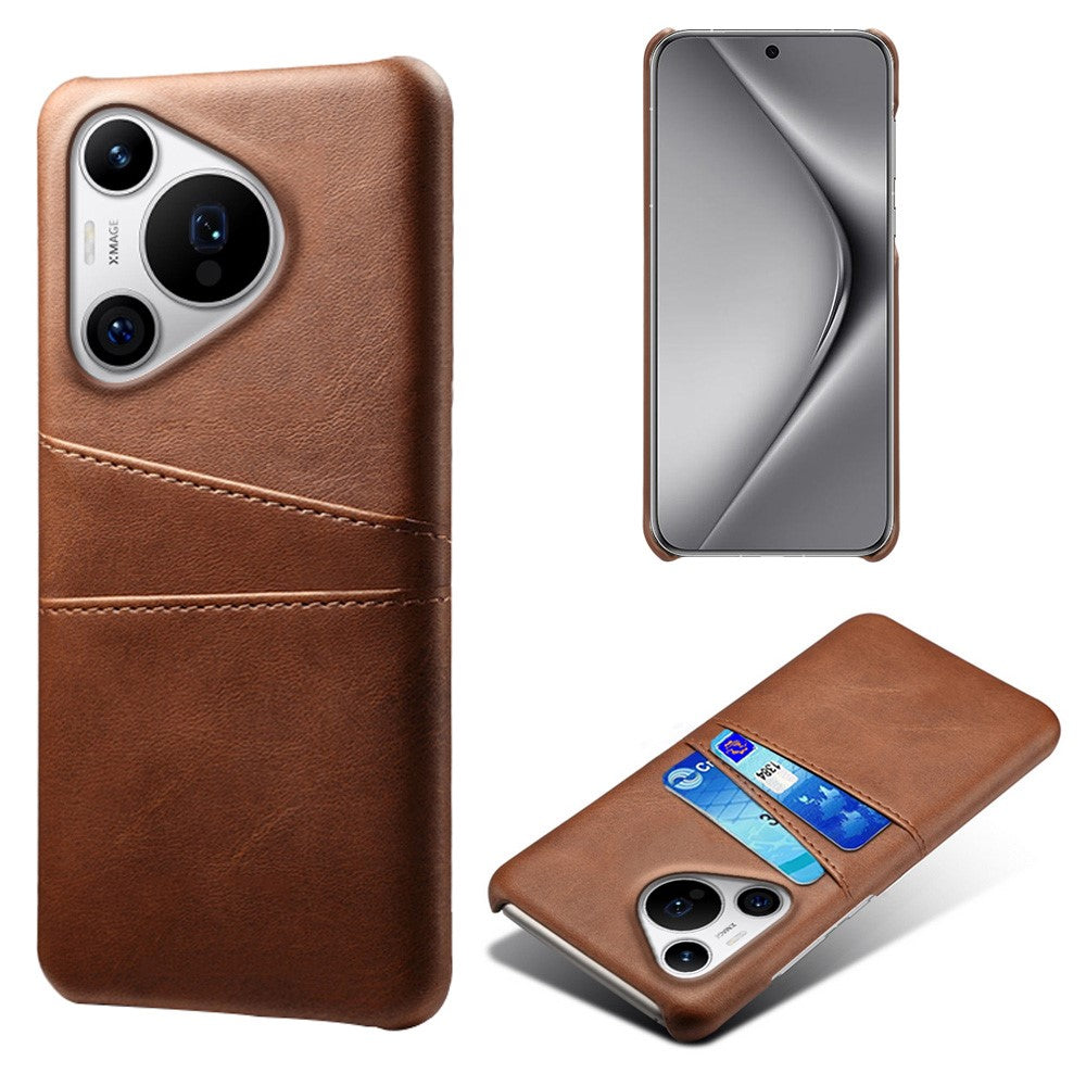 For Huawei Pura 70 Pro / Pura 70 Pro+ Case Dual Card Holder Leather+PC Phone Cover