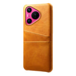 For Huawei Pura 70 Slim Case Card Slots PU+PC Phone Cover