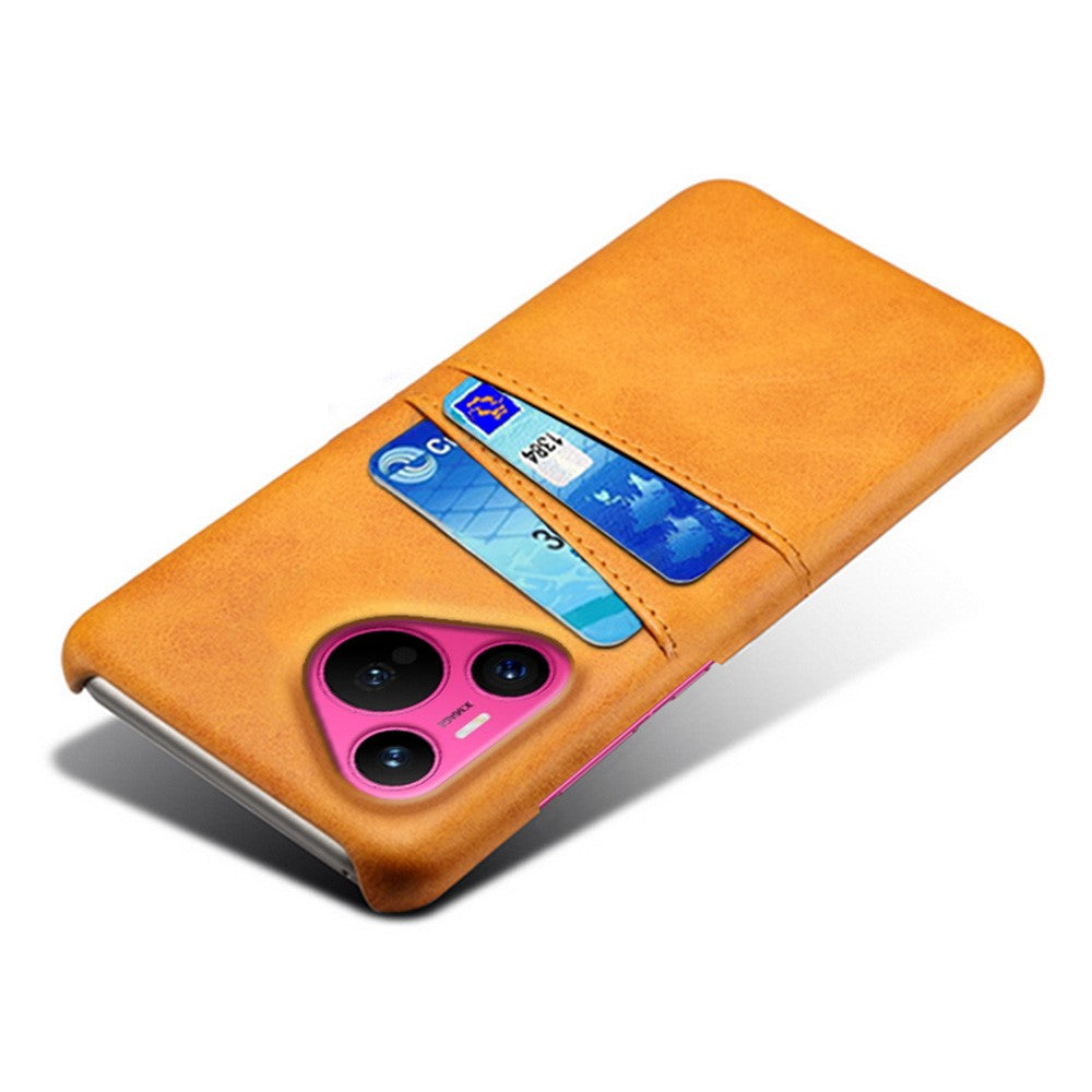 For Huawei Pura 70 Slim Case Card Slots PU+PC Phone Cover