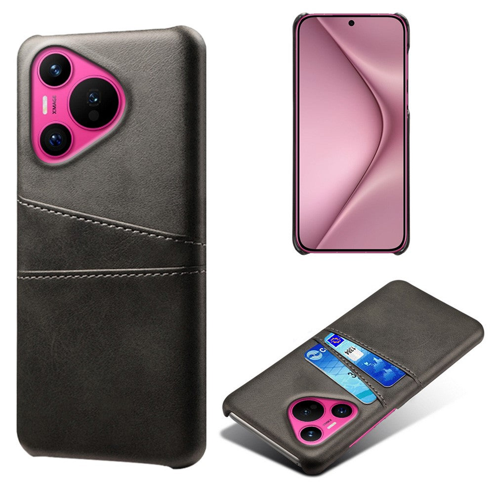 For Huawei Pura 70 Slim Case Card Slots PU+PC Phone Cover