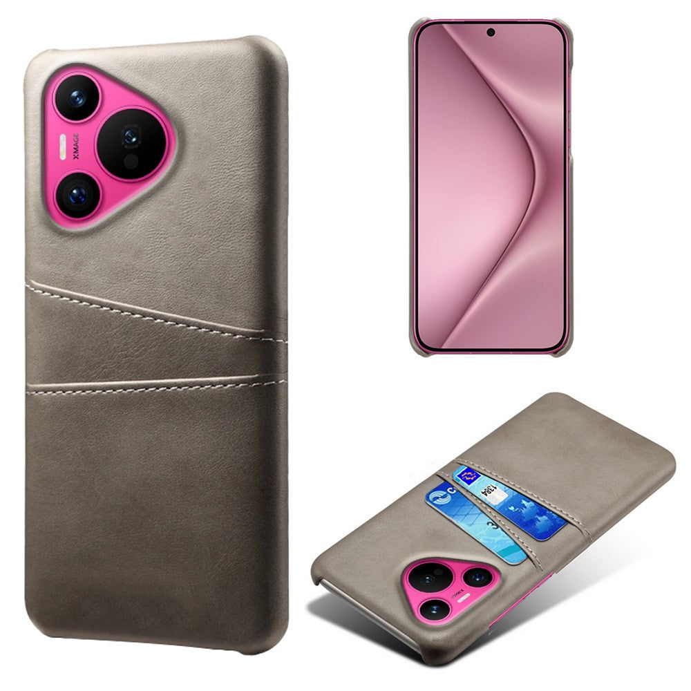 For Huawei Pura 70 Slim Case Card Slots PU+PC Phone Cover