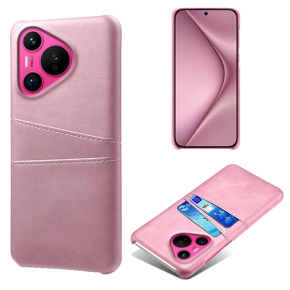 For Huawei Pura 70 Slim Case Card Slots PU+PC Phone Cover