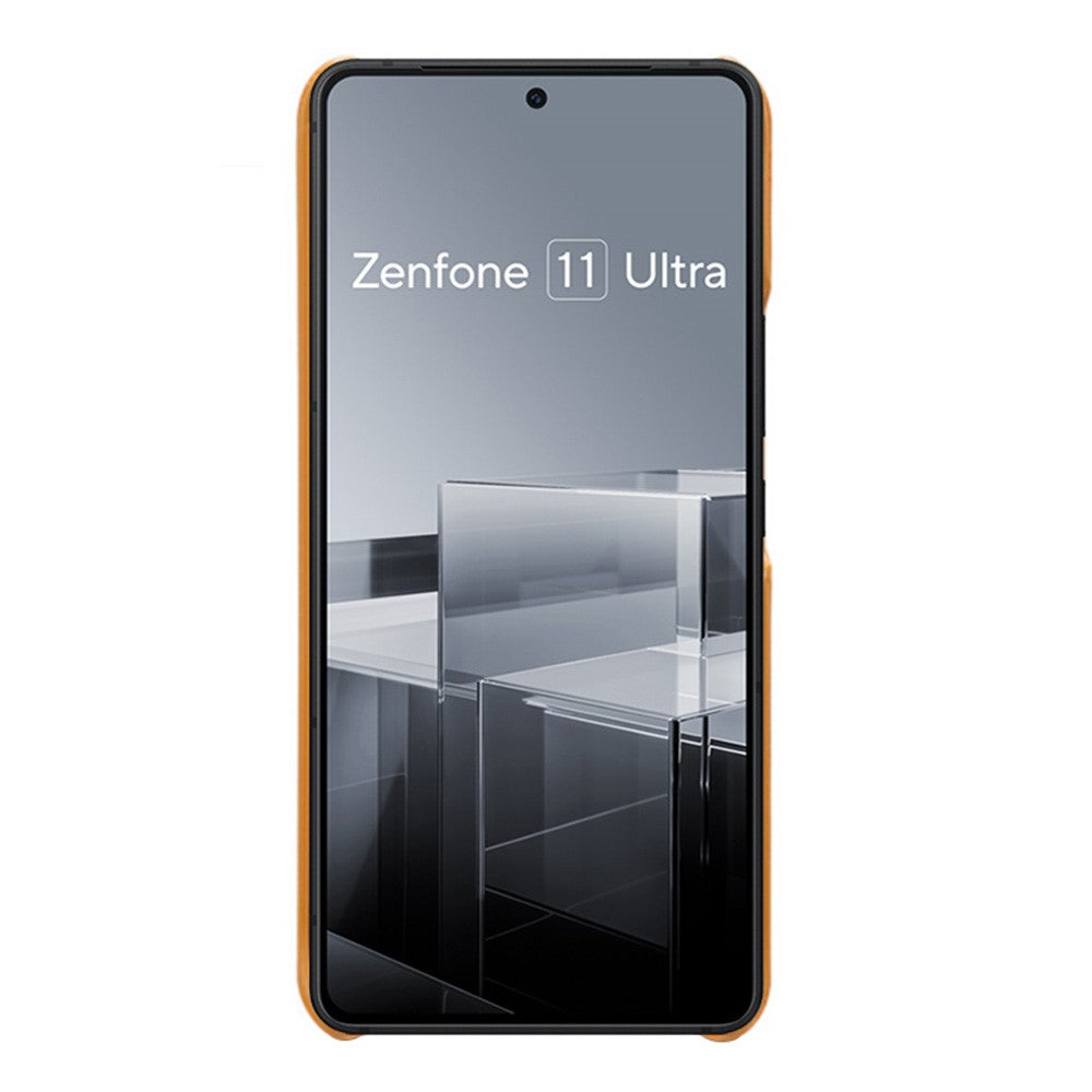 Til Asus Zenfone 11 Ultra 5G Cover Læderbelagt PC Telefoncover med 2 Kortlommer