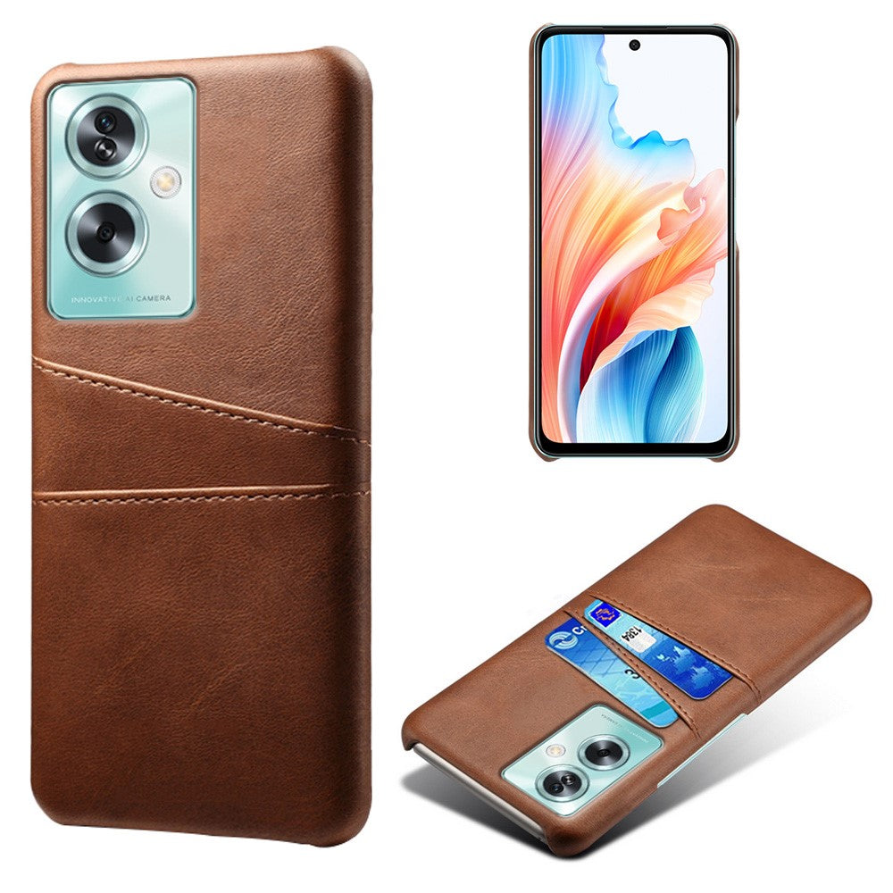 For Oppo A79 5G / A2 5G Shockproof Case Leather+PC Slim Phone Cover with Card Slots