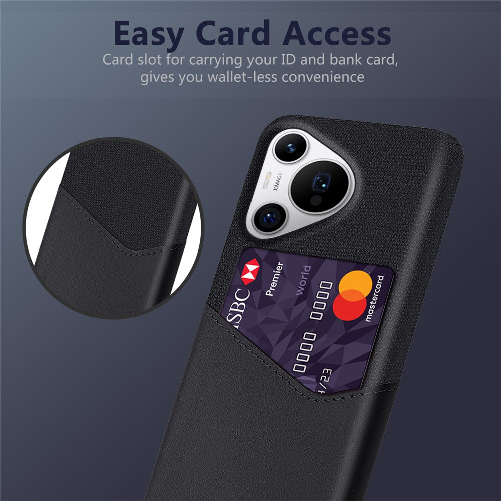 For Huawei Pura 70 Pro / Pura 70 Pro+ Case Card Holder Leather+PC Phone Cover