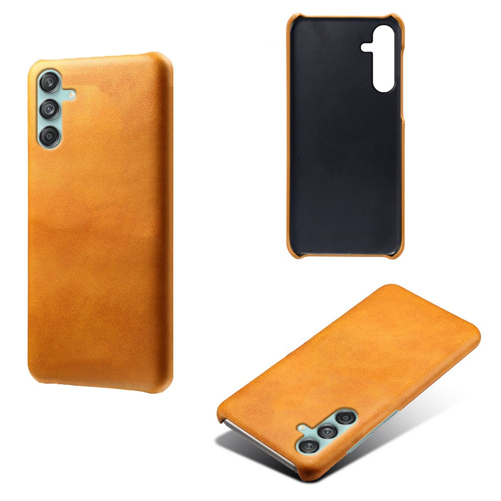 For Samsung Galaxy M55 5G / C55 5G / F55 5G Case PU Leather + Hard PC Phone Cover Calf Texture