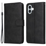 Til iPhone 16 Plus Læderpungcover Kalveskindsstruktur Magnetisk Lås Mobiltelefoncover