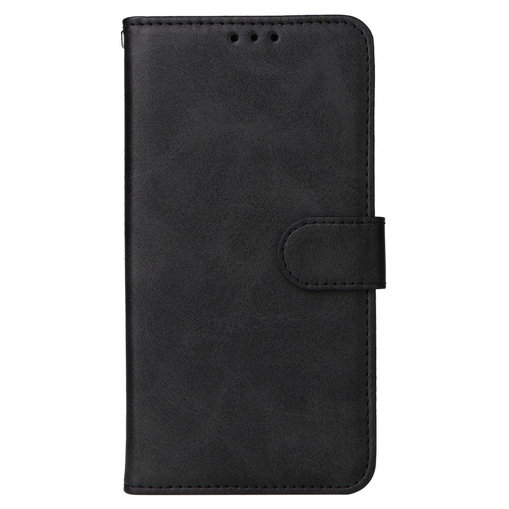 Til iPhone 16 Plus Læderpungcover Kalveskindsstruktur Magnetisk Lås Mobiltelefoncover