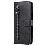 For iPhone 16 Case Zipper Pocket Wallet Shockproof PU Leather Phone Cover