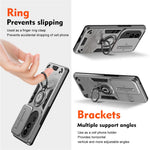 For Oppo Reno10 Pro+ 5G Case Ring Kickstand Camshield PC+TPU Phone Cover