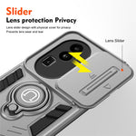 For Oppo Reno10 Pro+ 5G Case Ring Kickstand Camshield PC+TPU Phone Cover