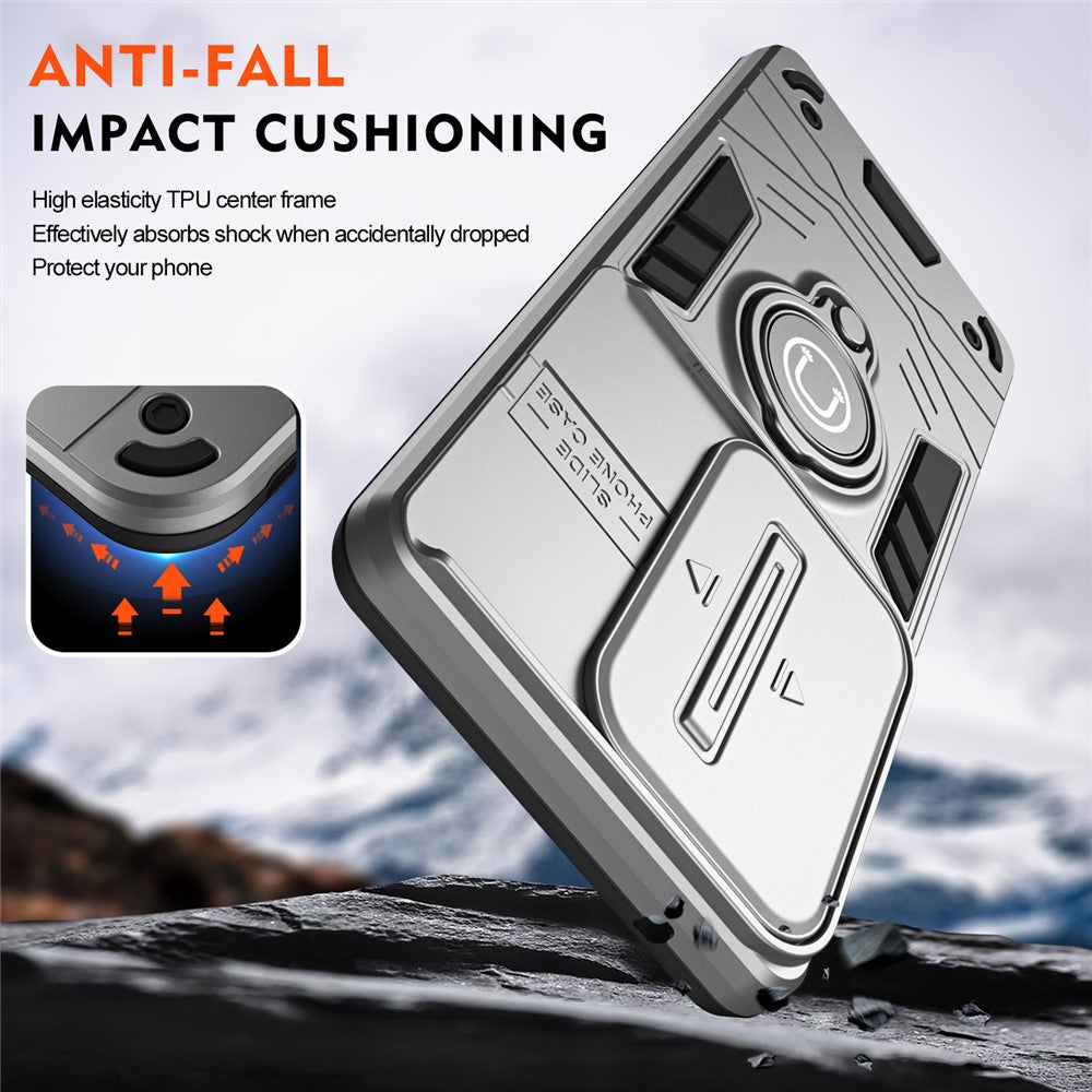 For Oppo Reno10 Pro+ 5G Case Ring Kickstand Camshield PC+TPU Phone Cover