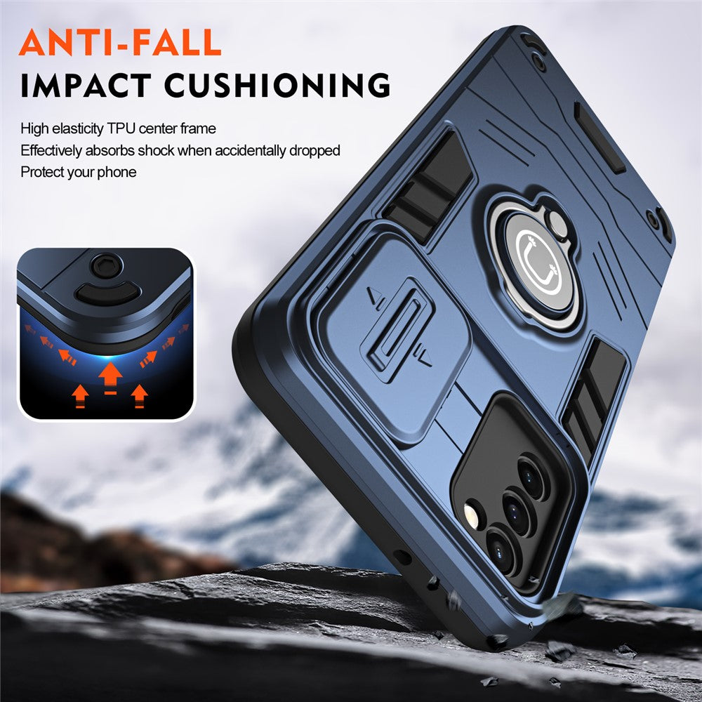 Til Samsung Galaxy A03s (164,2 mm) / A02s (164,2 mm) etui TPU+PC kickstand telefoncover