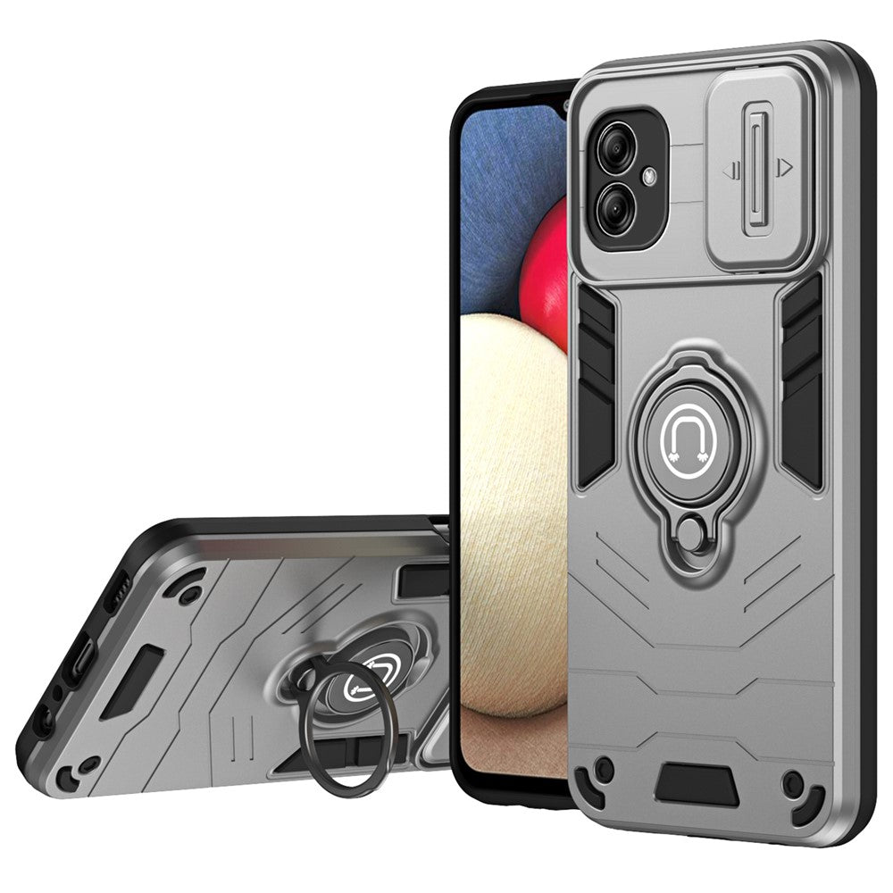 Til Samsung Galaxy A04e 4G / M04 4G / F04 4G Kickstand Cover PC+TPU Slank Telefoncover