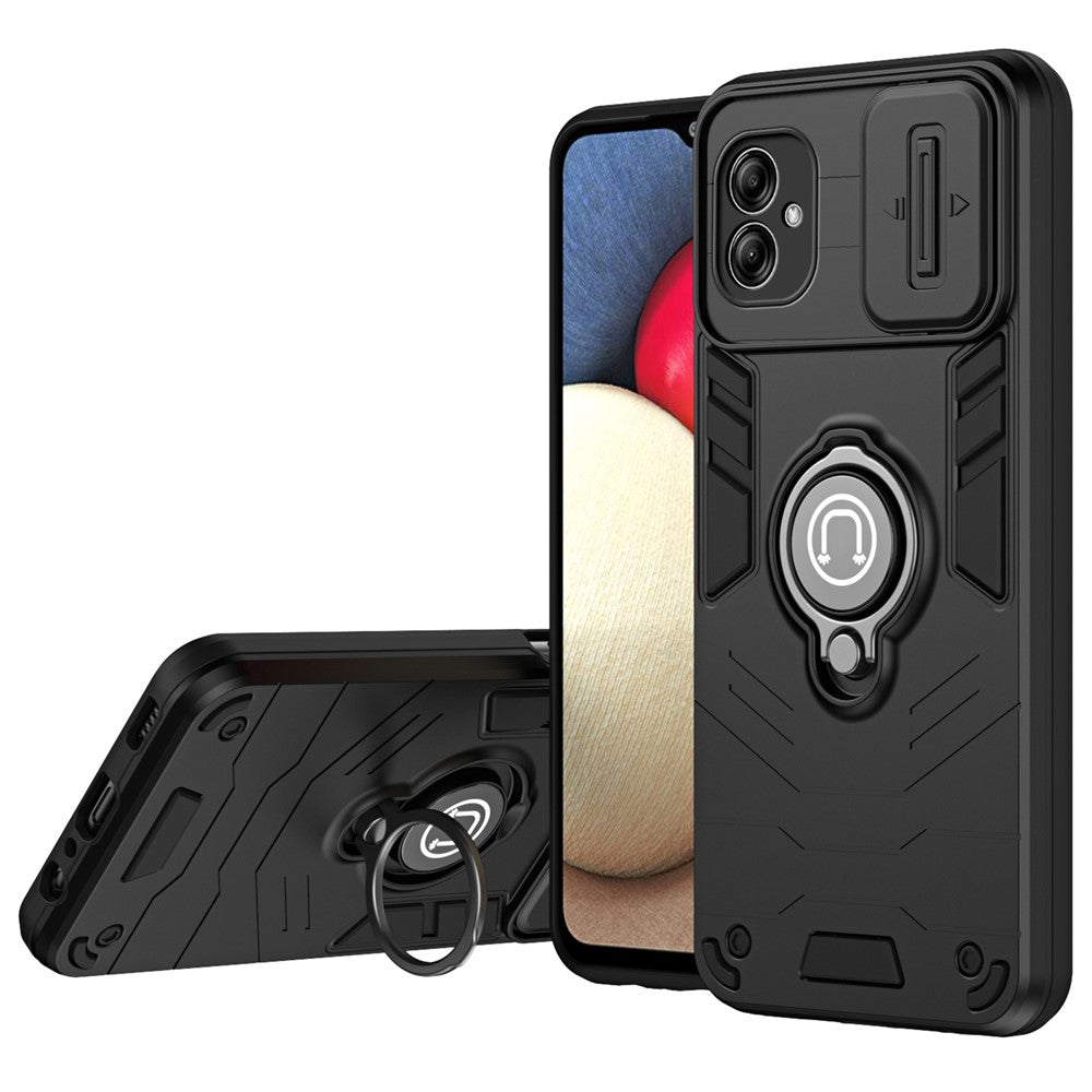 Til Samsung Galaxy A04e 4G / M04 4G / F04 4G Kickstand Cover PC+TPU Slank Telefoncover