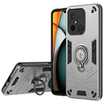 For Xiaomi Poco C55 4G / Redmi 12C 4G Slim-Fit Phone Case PC+TPU+Metal Kickstand Phone Cover