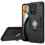 For Xiaomi Poco C55 4G / Redmi 12C 4G Slim-Fit Phone Case PC+TPU+Metal Kickstand Phone Cover