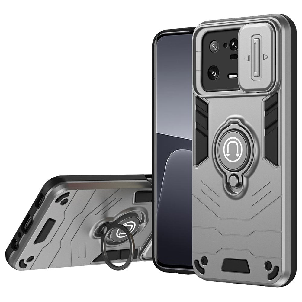 Xiaomi 13 Pro 5G-skal PC+TPU+metallstativ mobilskal