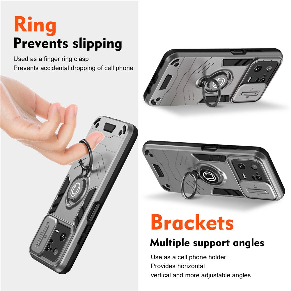 For Xiaomi 13 Pro 5G Case PC+TPU+Metal Kickstand Phone Cover
