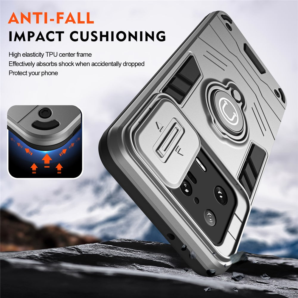 Xiaomi 13 Pro 5G-skal PC+TPU+metallstativ mobilskal