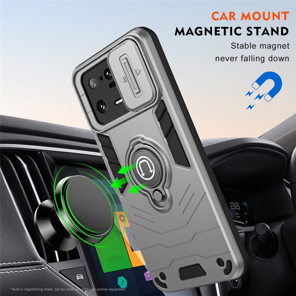 Xiaomi 13 Pro 5G-skal PC+TPU+metallstativ mobilskal