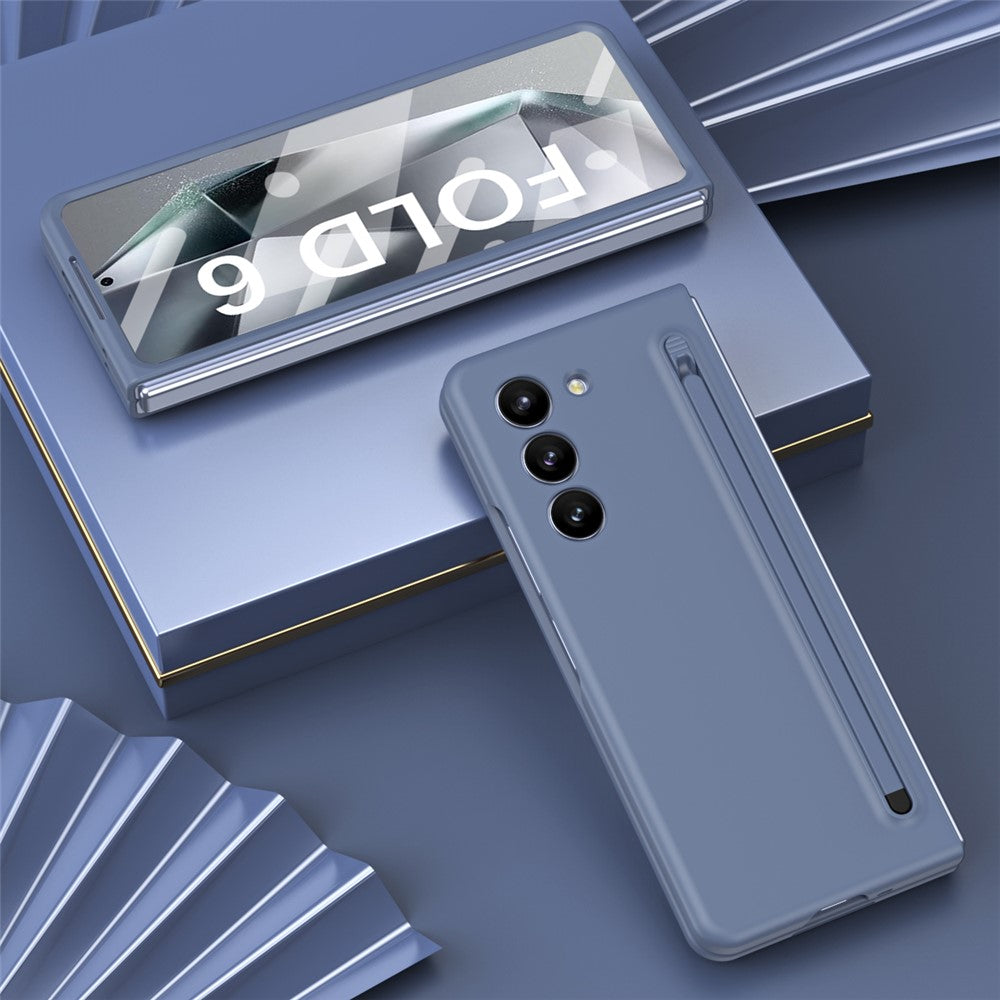 Til Samsung Galaxy Z Fold6 5G Etui Stødsikkert Telefoncover med Stylus / Hærdet Glasfilm