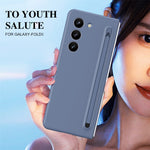 Til Samsung Galaxy Z Fold6 5G Etui Stødsikkert Telefoncover med Stylus / Hærdet Glasfilm