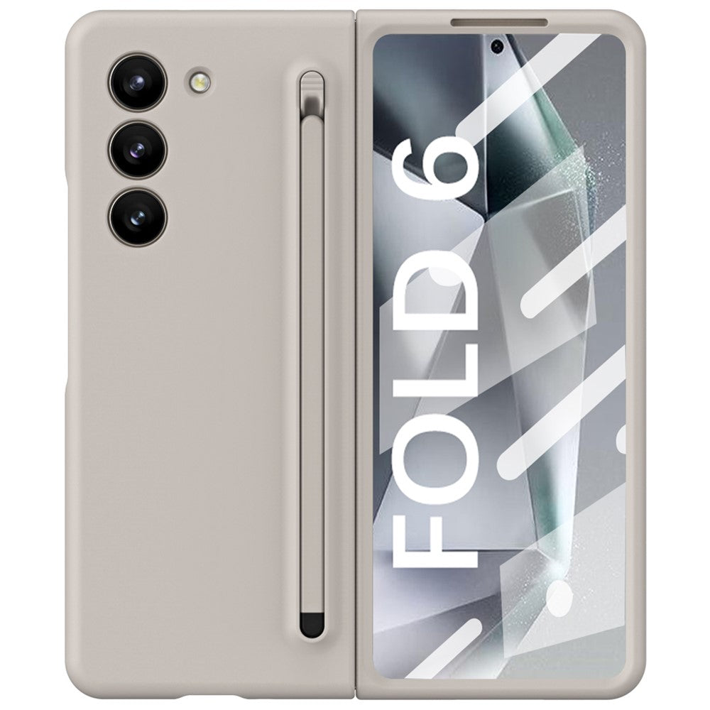 Til Samsung Galaxy Z Fold6 5G Etui Stødsikkert Telefoncover med Stylus / Hærdet Glasfilm