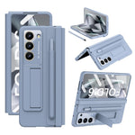 For Samsung Galaxy Z Fold6 5G Case Hinge Protection Leather Back Cover with Front Screen Film / Stylus